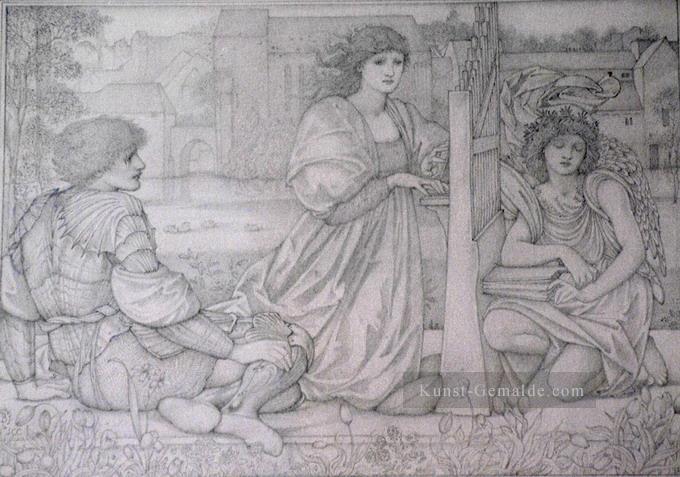 Chant dAmour Zeichnung Präraffaeliten Sir Edward Burne Jones Ölgemälde